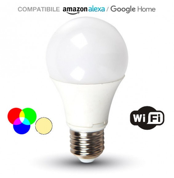 V-TAC SKU:2999 VT-5142  LAMPADINA LED E27 14W WIFI GOOGLE HOME E